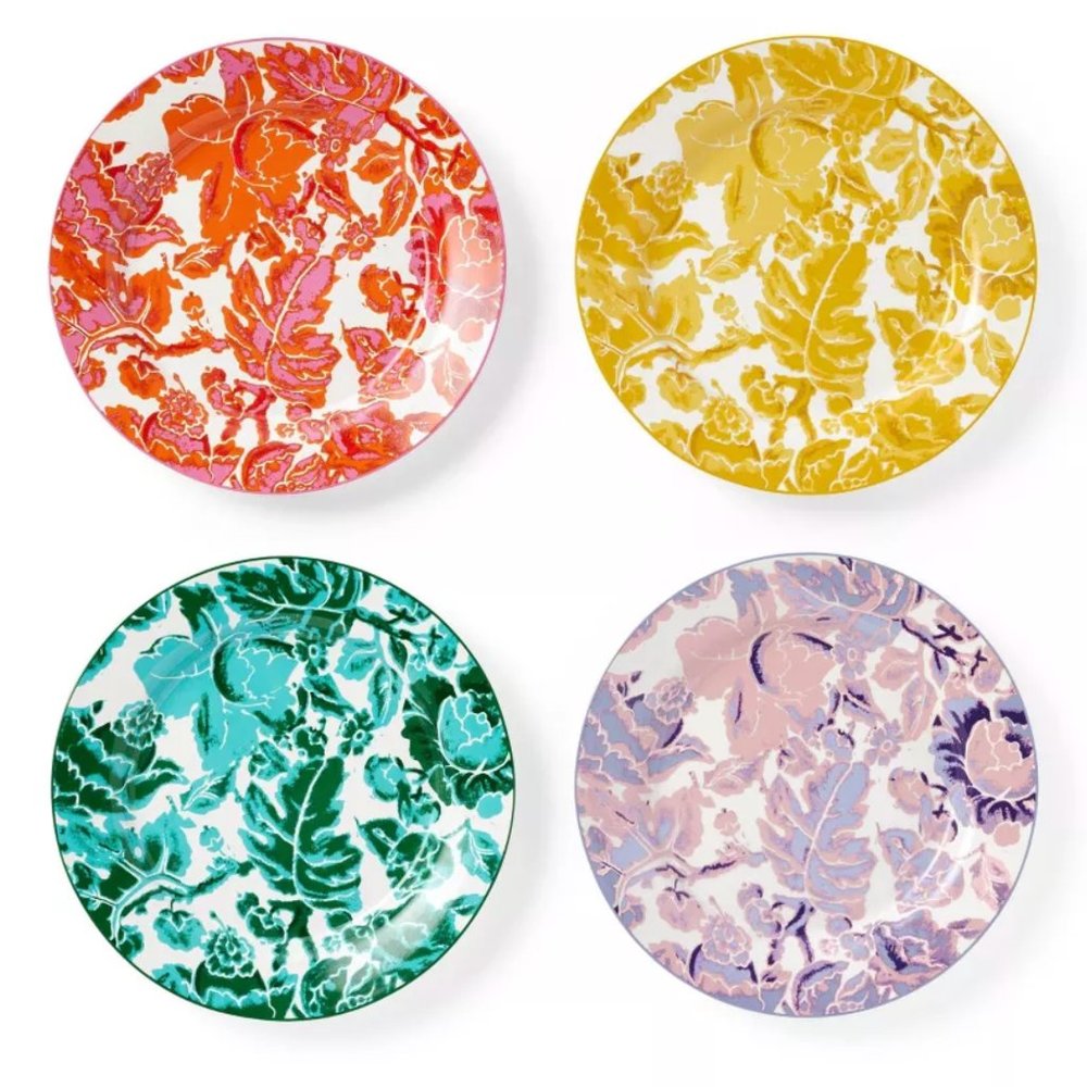 Diane Von Furstenberg Floral Toile 4pc Salad Plate Set - DVF for Target